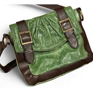 Kate Landry Olive and Chocolate Crossbody Bag